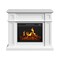 Electric Fireplace With Mantel Freestanding Heater White 1400W Indoor Decor